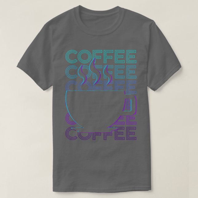 Camiseta Retro del café (Diseño del anverso)