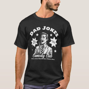 Camiseta retro del club de comedia de papá Chistes