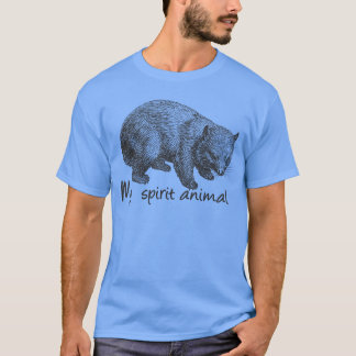 Camiseta retro del espíritu animal del wombat