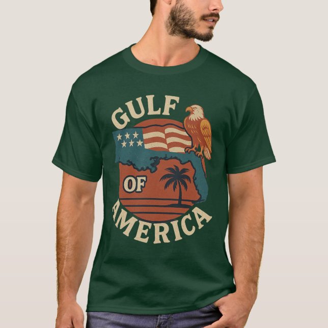 Camiseta Retro Del Golfo De América (Anverso)