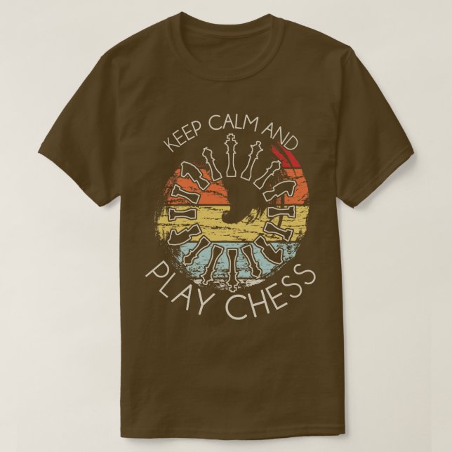 Camiseta Retro del jugador de ajedrez (Diseño del anverso)
