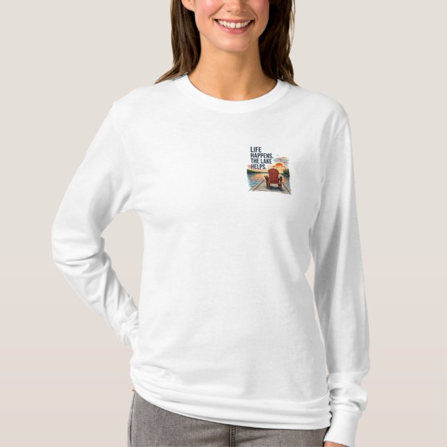 Camiseta Retro del Lago 'La Vida Sucede, el Lago A (Anverso)