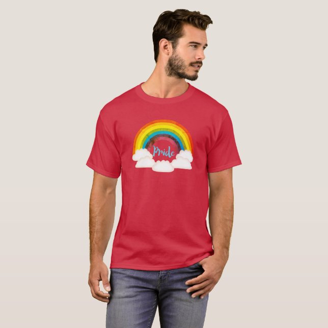Camiseta Retro del Orgullo Arcoiris (Anverso completo)