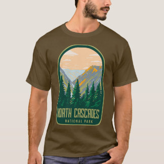 Camiseta Retro del parque nacional de Cascades del Norte