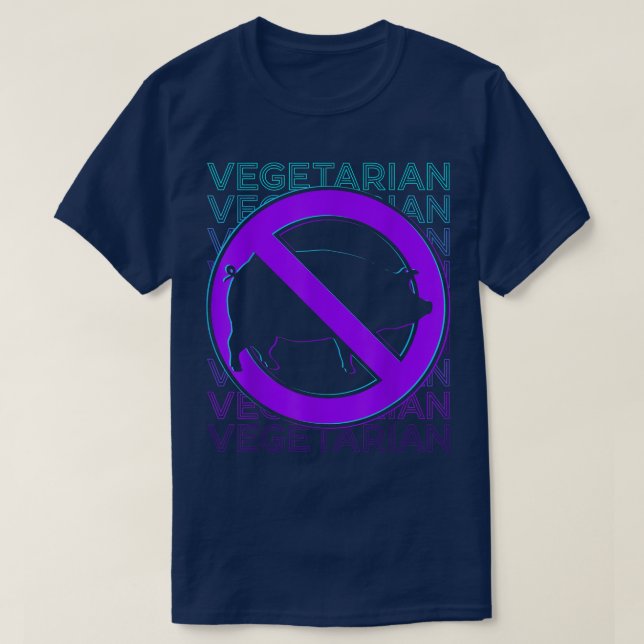 Camiseta Retro del veganismo vegetariano (Diseño del anverso)