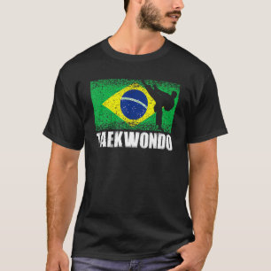 Camiseta Retro deportivo Taekwondo Bandera Brasil Martia