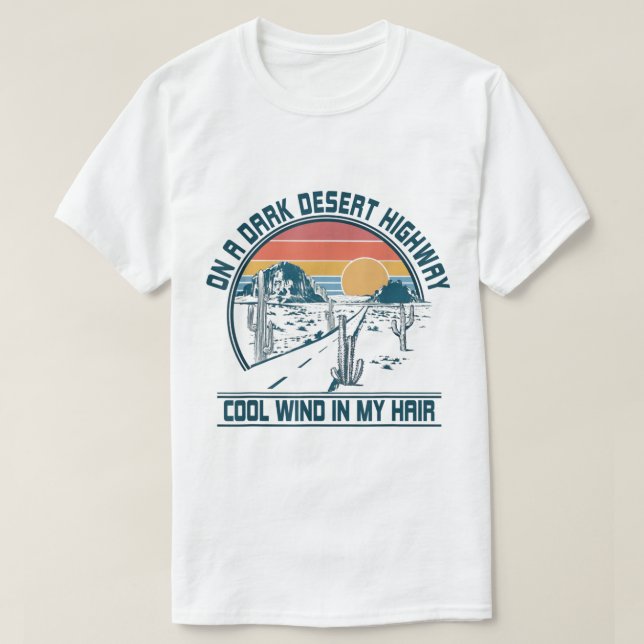 Camiseta Retro Desert Highway Sunset Design (Diseño del anverso)