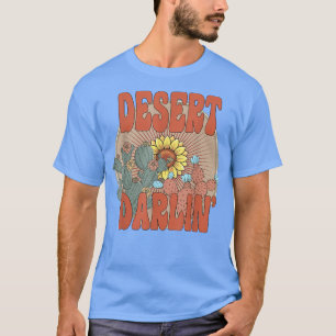 Camiseta Retro Desierto Darlin Piel de vaca de girasol Vint