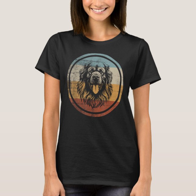 Camiseta Retro Design Leonberger Dog (Anverso)