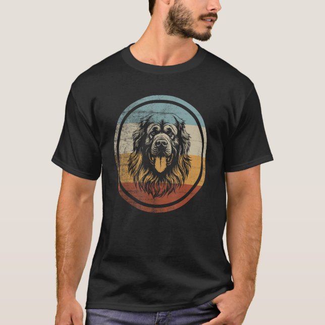 Camiseta Retro Design Leonberger Dog (Anverso)