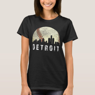 Camiseta Retro Detroit Baseball Vintage MI City Classic Des