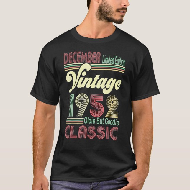 Camiseta Retro Diciembre 1952 Vieja pero Goodie 69 (Anverso)