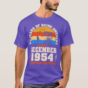 Camiseta Retro Diciembre 1954 Pescador de 68 años 68º