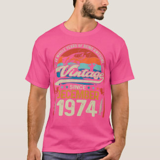 Camiseta Retro Diciembre 1974 48 años de edad Pescador Love