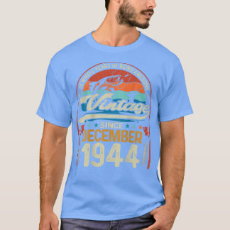 Camiseta Retro Diciembre de 1944 Pescador de 78 años de eda