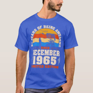 Camiseta Retro Diciembre de 1965 57 años de edad Pescador m