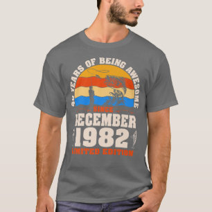 Camiseta Retro Diciembre de 1982 40 años de edad Pescador L