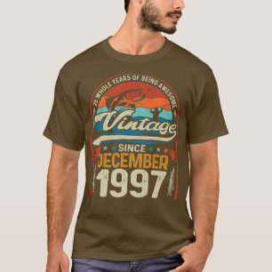 Camiseta Retro Diciembre de 1997 25 años de edad Pescador m
