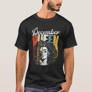 Camiseta Retro Diciembre Reina Impresionante Juntas Reina M