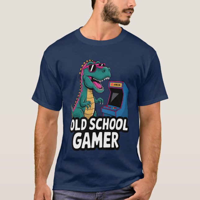 Camiseta Retro Dinosaur Gamingee vintage friends (Anverso)