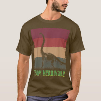 Camiseta Retro Dinosaurio Basado en Herbivore Veggie Food V