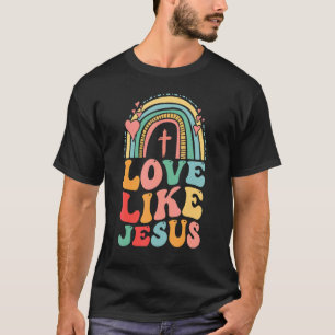 Camiseta Retro Dios Religioso Cristiano Amo Arcoiris Como J