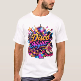 Camiseta Retro Disco Night Patines 80s