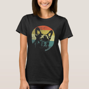 Camiseta Retro Diseño Perro de Bulldog francés