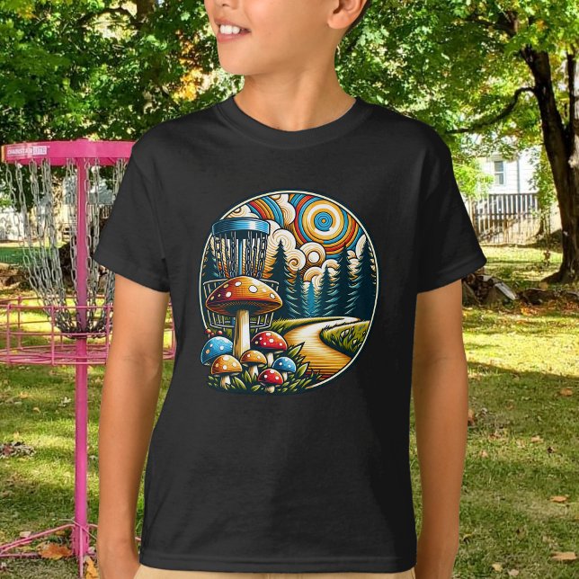 Camiseta Retro Disk Golf Psychedelic Ai Art (Subido por el creador)