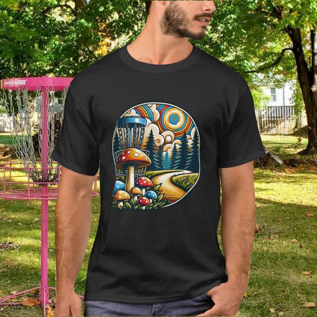 Camiseta Retro Disk Golf Psychedelic Ai Art (Subido por el creador)