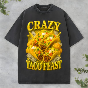 Camiseta Retro Divertida de Fiesta de Taco Loca Pe