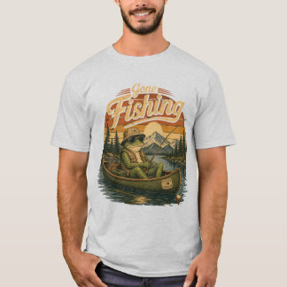 Camiseta Retro Divertida de Pesca de Rana – Vintag