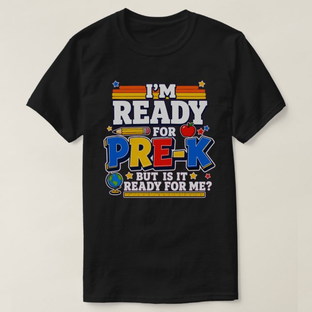 Camiseta Retro Divertida para Pre-K - Regreso a Cl (Diseño del anverso)