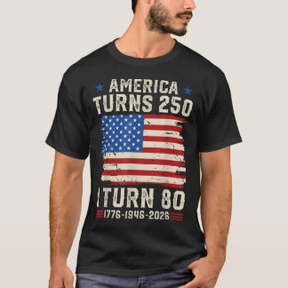 Camiseta Retro Divertido América Cumple 250 Yo Cumplo 80 19