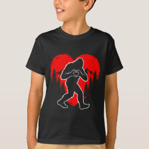 Camiseta Retro divertido bigfoot sasquatch corazón amor san