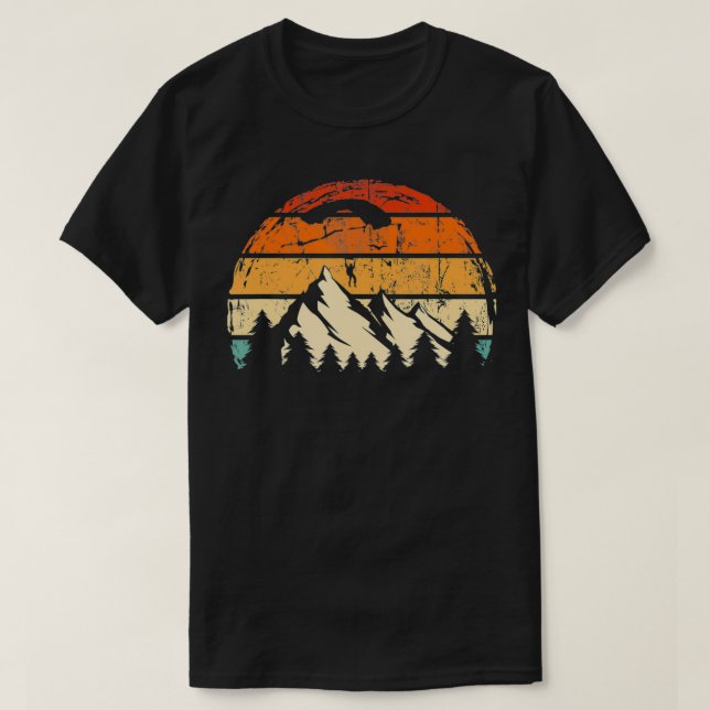 Camiseta retro divertido Parapente Parapente Termal (Diseño del anverso)