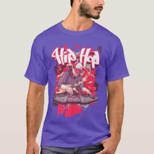 Camiseta Retro DJ Hip Hop Turntables Graffiti 90's Rap Musi