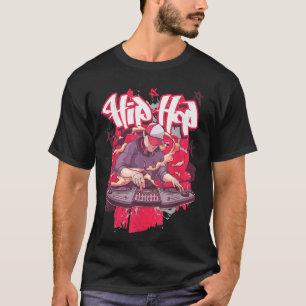 Camiseta Retro DJ Hip Hop Turntables Graffiti 90's Rap Musi