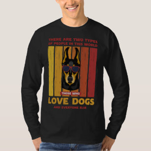 Camiseta Retro Doberman Dos Tipos De Personas