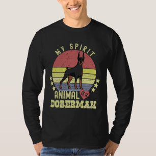 Camiseta Retro Doberman Mi Animal Espiritual Es Un Doberman
