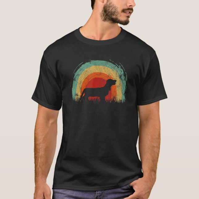 Camiseta Retro Docker Vintage Perro Arcoiris Hombres Mujere (Anverso)