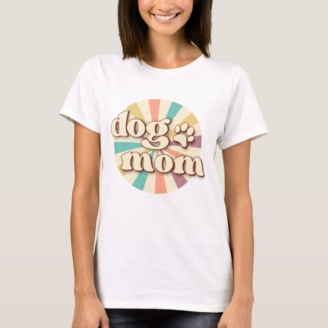 Camiseta Retro Dog Mom (Anverso)