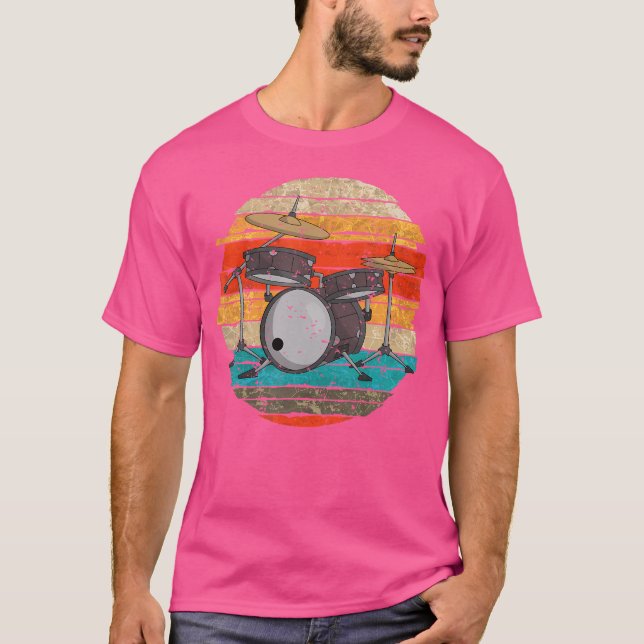 Camiseta Retro Drums (Anverso)