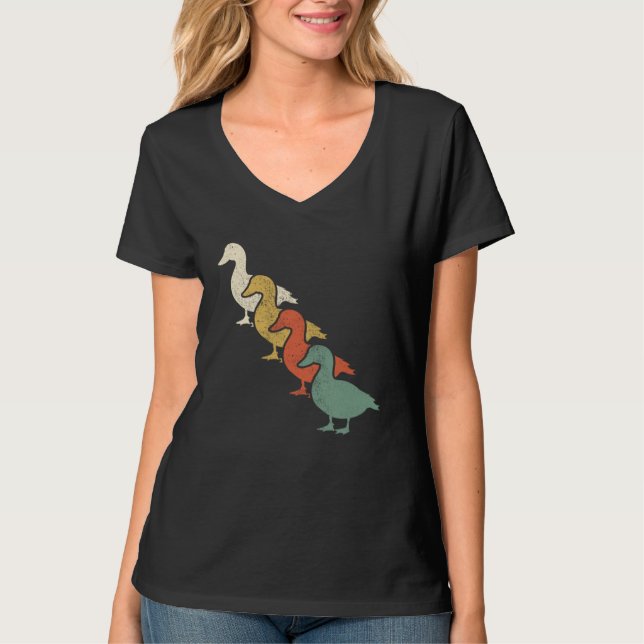 Camiseta Retro Duck Animals Vintage Farmers Duck (Anverso)