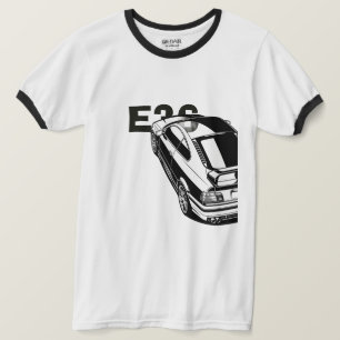 Camiseta Retro E36 Clásico Deporte Coche Arte Vect