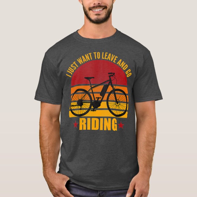 Camiseta Retro Ebike Bicicleta Eléctrica Bicicleta Funny Ri (Anverso)