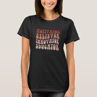 Camiseta Retro Educador Motivador Innovador Creyente Divert