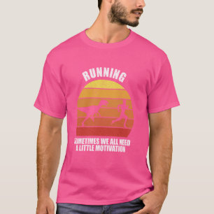 Camiseta Retro Ejecutando T-Rex Shirt Funny Dinosaur