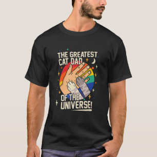 Camiseta Retro El mejor gato papá de los padres del univers