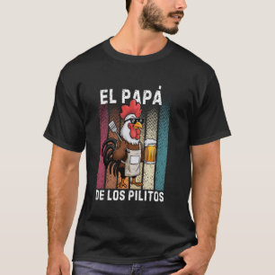 Camiseta Retro El Papa de lo pollitos divertido Dia del esp